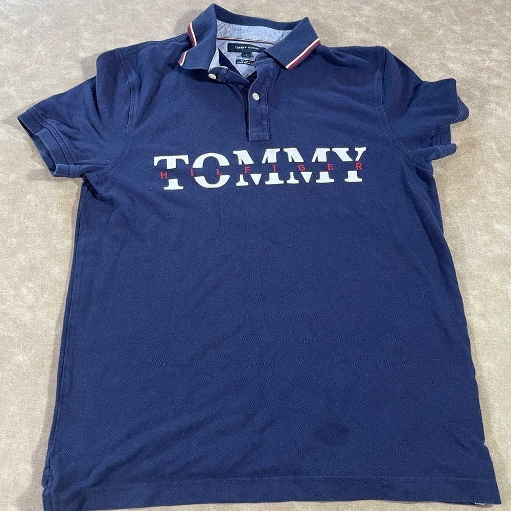 Tommy Hilfiger Custom Fit Polo Front Logo Size M